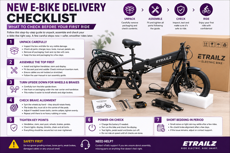 New E-Bike Delivery Checklist: What to Check Before Your First Ride