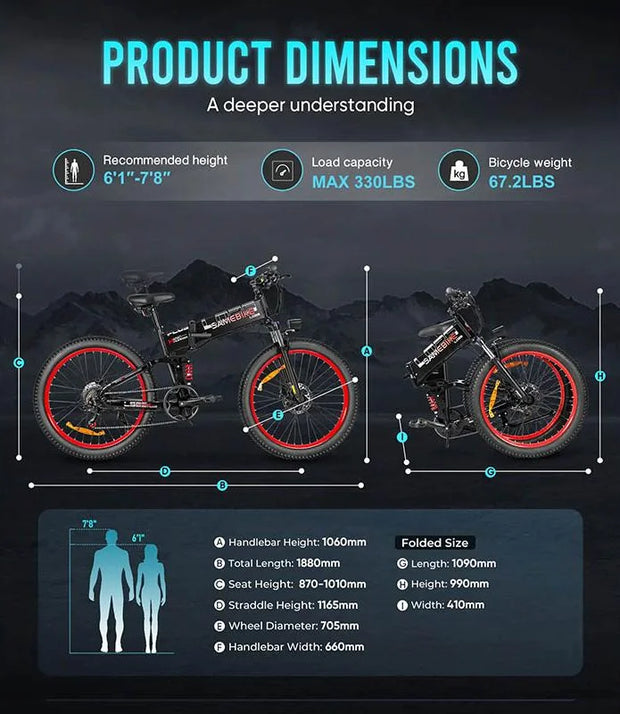 SAMEBIKE LO26Plus | 26" | 48V 15Ah | 1000W | 45KM/H