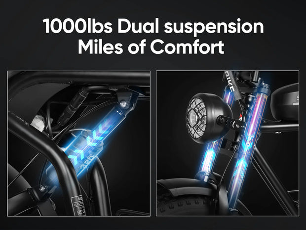 SAMEBIKE M20 | 1000W | 16AH | 48V 18Ah | 25KM/H