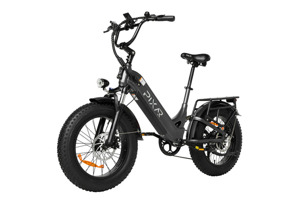 PIXAR Ride1 electric bike with 500W motor, 10.4AH battery, and fat tires, max speed 32KM/H.