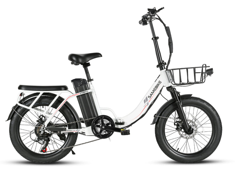 SAMEBIKE CY20 Pro | Folding E-Bike | 250W | 48V 13Ah | White