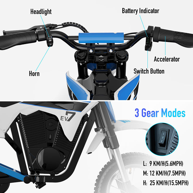 EVERCROSS EV12M PRO |300W |36V4Ah Kids Dirt Bike Motorcycle
