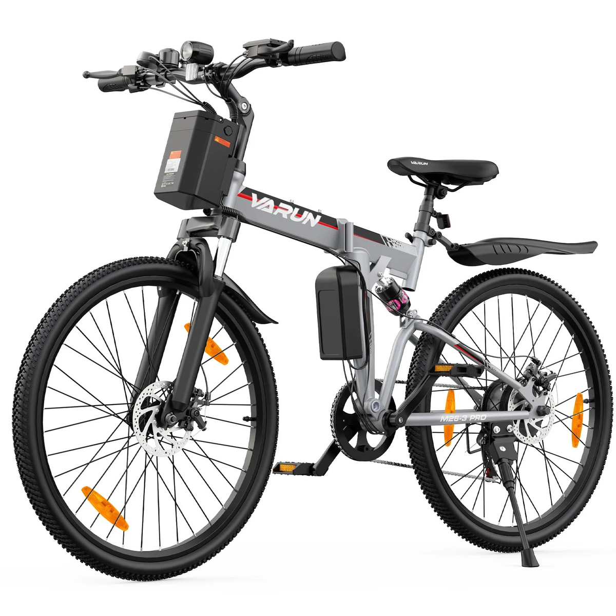 VARUN M26-3 Pro Silver folding electric bike
