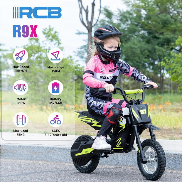 RCB R9X 300W Electric Kids Motorcycle 36V 4Ah Battery E-Bike