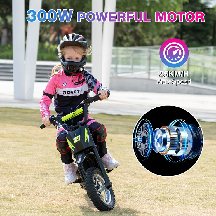 RCB R9X 300W Electric Kids Motorcycle 36V 4Ah Battery E-Bike