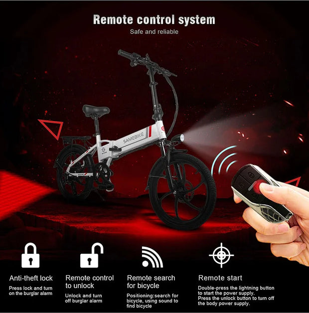 SAMEBIKE 20LVXD30 Folding Electric Bike -20 Inch Tires|350W|10.4Ah | Max 35KM/H